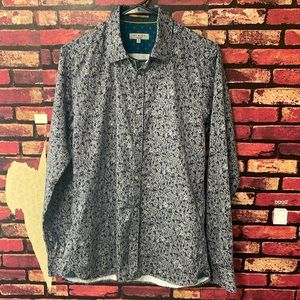 Ted baker floral button down shirt size 3 medium